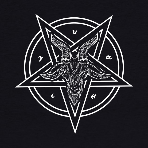 Satanic Baphomet Occult T-Shirt by biNutz